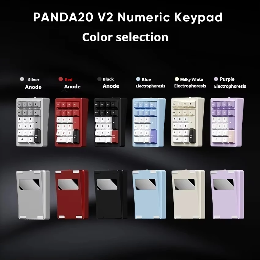 MR Panda20 V2 Aluminum Num Keypad Bluetooth 2.4G Wired RGB QMK VIA Support DIY Switch Customized Hot Swap Mini Number Keyboard