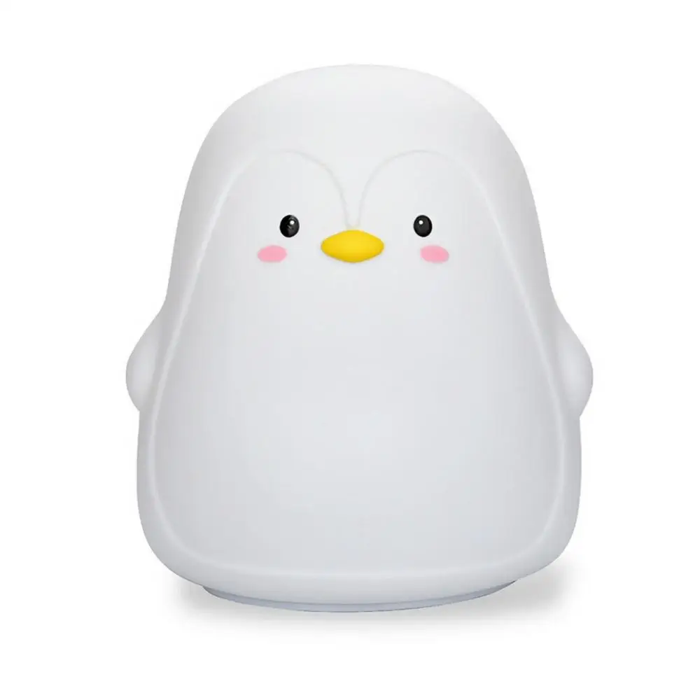 Cartoon Penguin USB Rechargeable Color Changing Pat Night Light Bedside Lamp