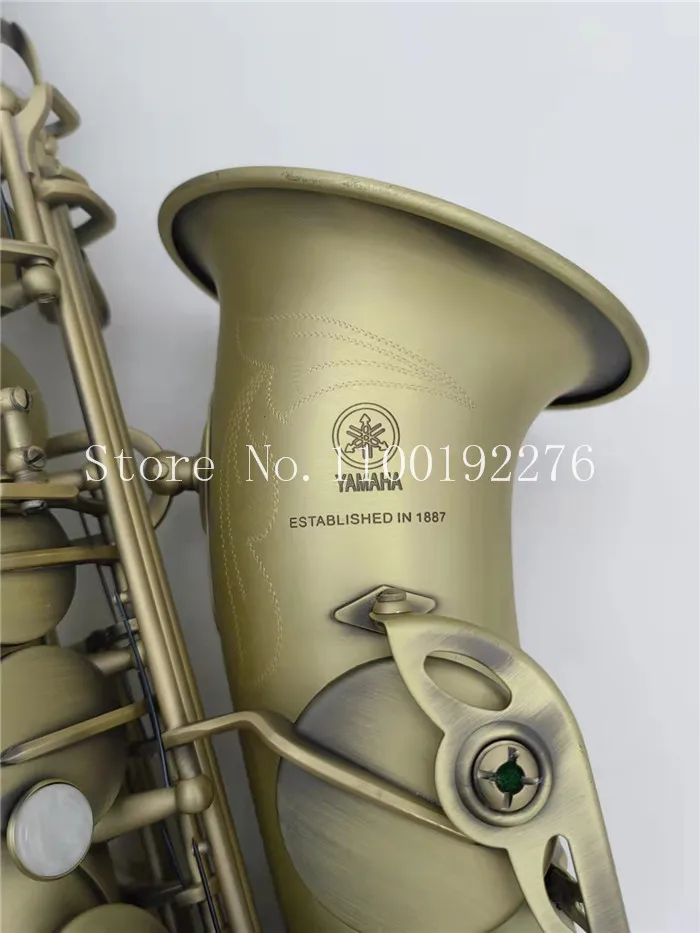 Reference Alto Saxophone Antique brushed satin finish YAS-62 Blue Saxophone Gold key with Accessories