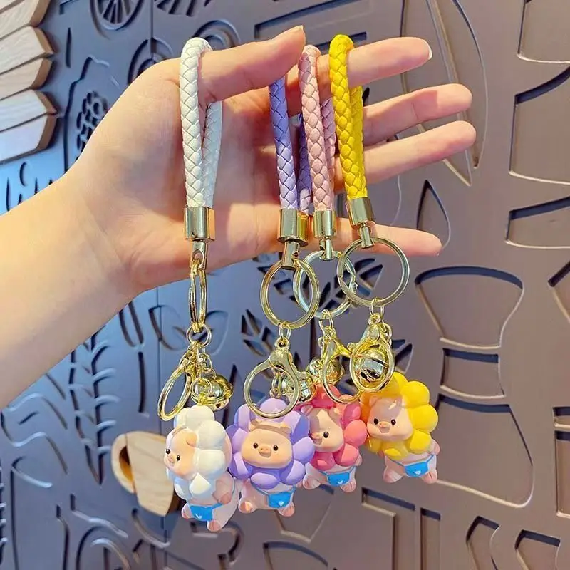 귀여운 조개 고양이 펜던트 귀여운 빈티지 꽃 갈색 피부 롤리타 고양이 키체인 펜던트 생일 선물