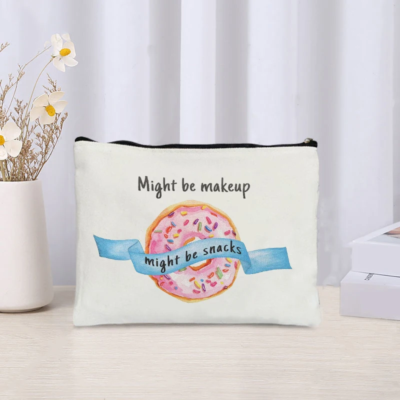 Women Cloth Makeup Bag Snacks Storage Travel Toilet Organizer Zipper Cosmetic Bags Portable Gift for Girls Go Out Make Up Kits