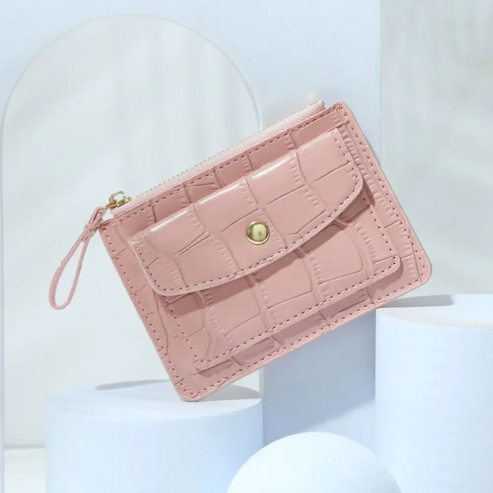

Handbag Crocodile Pattern Zipper Bus Card Case ID Card Holder Purse Wallets Korean Card Holder Women Coin Purse PU Leather