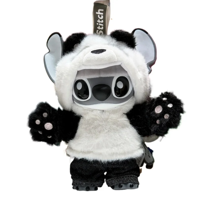 In Stock Kawaii Anime Panda Plush Stitch Elevator Pendant Original Vinyl Figure Model Decoration Collect Toy Blind Box