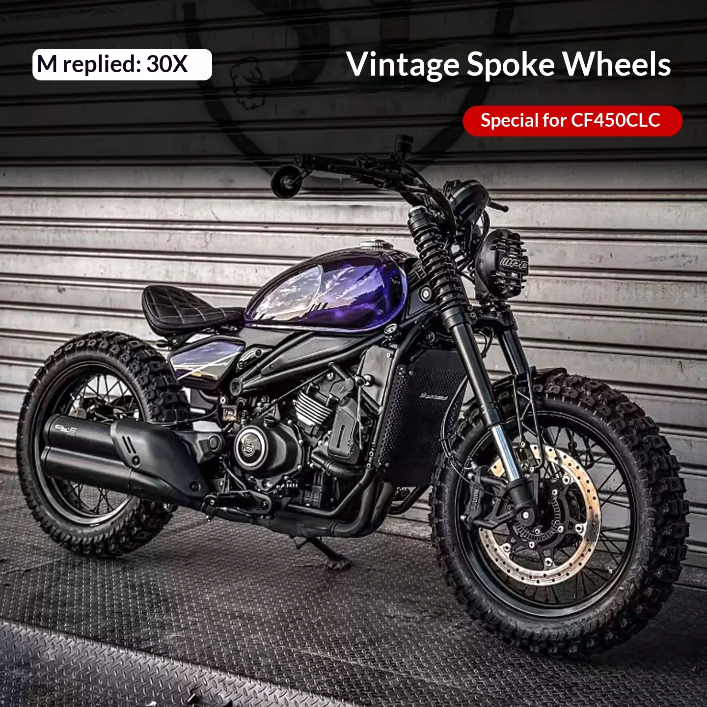 【Premium】For CFMOTO 450clc 450AMT: Rear and front spoke wheel hubs, vintage wheel assemblies, and rim accessories before and aft