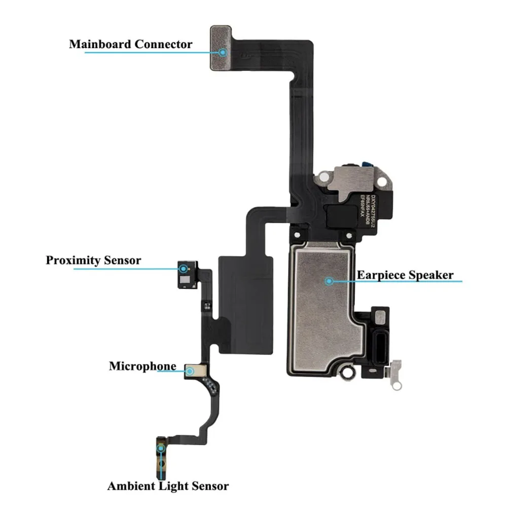 Ear Speaker With Flex Cable Replacement For iPhone 12 Pro Mini Max Top Ear Piece Speaker With Mic Light Sensor image 2