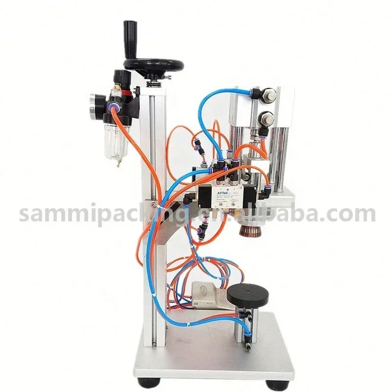 2024 China pneumatic perfume ring cap seal low price collaring machine