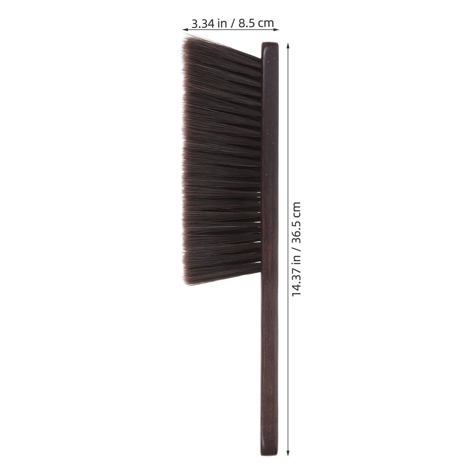 Wooden Handle Soft Bristle Fireplace Brush Long Handle Dust Brush Hand Broom for Sofa Bed Car Fireplace Cleaning