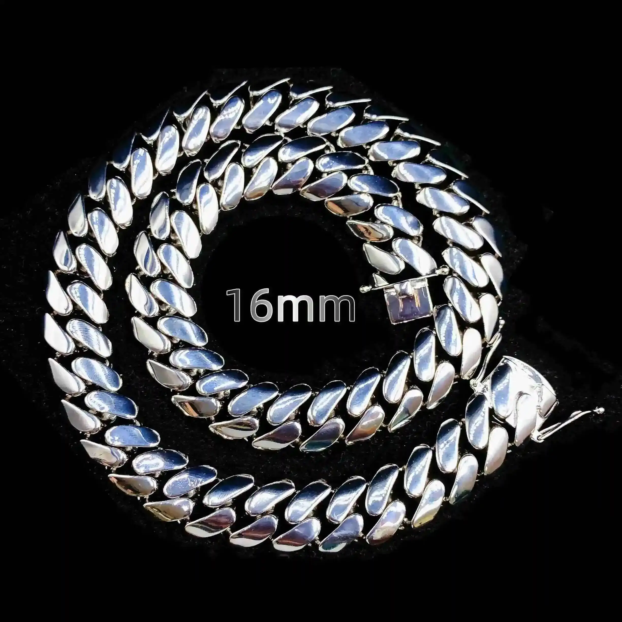 

ZuanFa Jewelry Plain Cuban Chain VVS Moissanite Iced Out Box Cuban Link Chain Rapper Hip Hop Necklace Rock