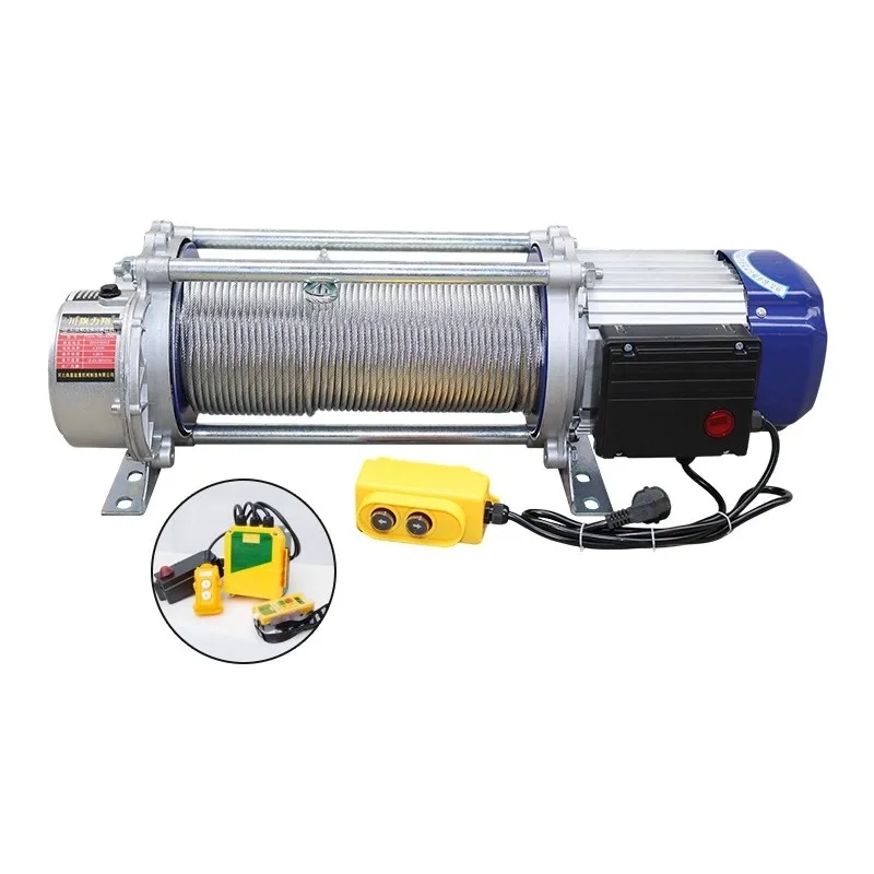 

2/3 Ton Wireless Remote Control Crane Winch Cable Pull Line 220v Hoist 380v Electric Hoist