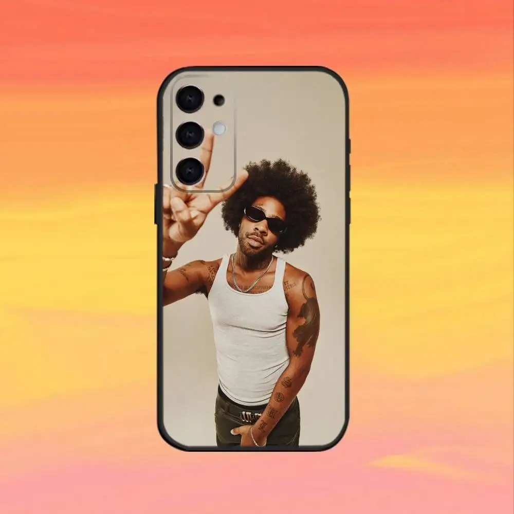 Famosa cantora b-brent f-faiyaz capa de telefone para samsung s25, s24, s23, s22, s21, s20, ultra, plus, fe capa macia preta