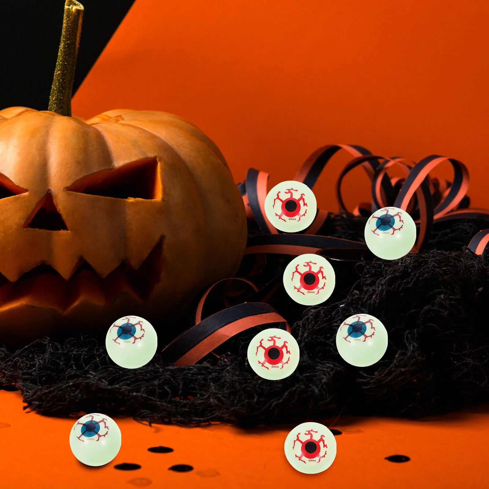 

20Pcs Halloween Eyeballs Plastic Luminous Prank Prop Scary Horror Fake Eyes Party Decor Halloween Eyeballs Eyes