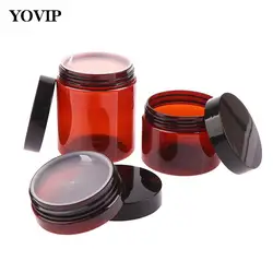 1Pcs 30-250ml Empty Makeup Jar Pot Amber Brown Cosmetic Face Cream Bottles Lip Balm Sample Container Jar Pot Makeup