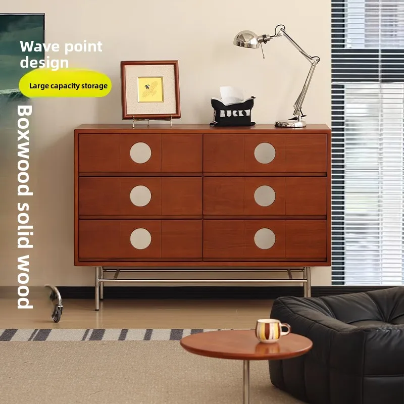 

Living Room Cabinet Solid Wood Chest Large Capacity Chest Bedroom Bedside Table Living Room Cabinet Storage Drawer TV Cabinet