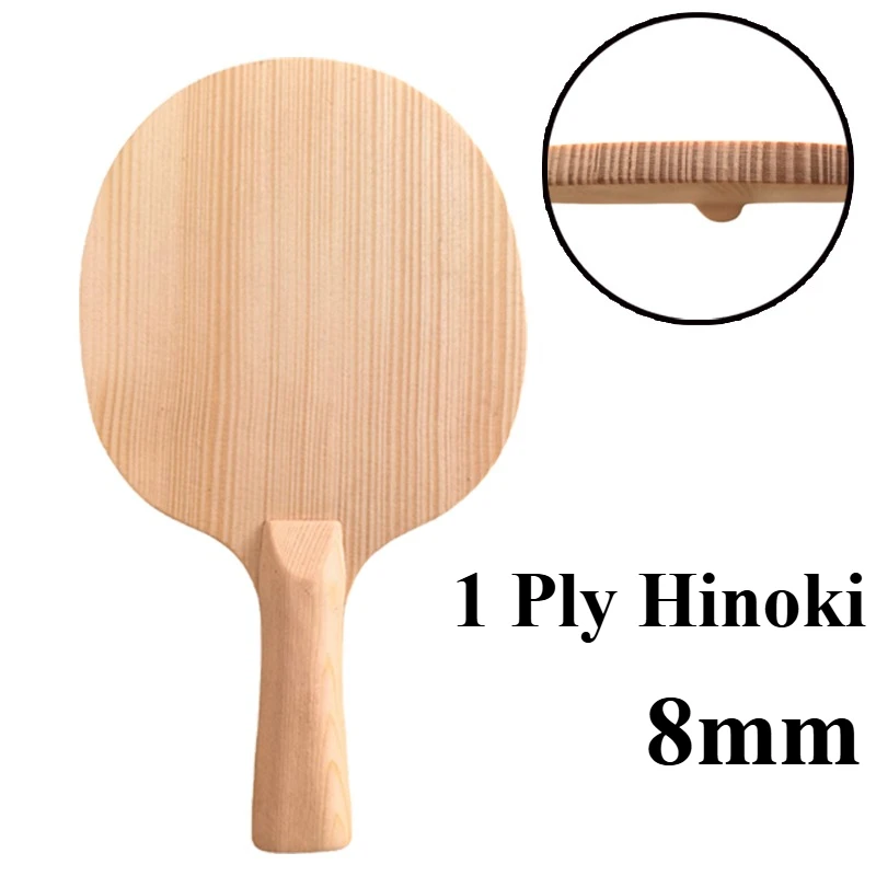 1-Ply Hinoki Table Tennis Blade Vertical Grain Hinoki Professional Offensive High Elasticity DIY Ping Pong Paddle for Beginners
