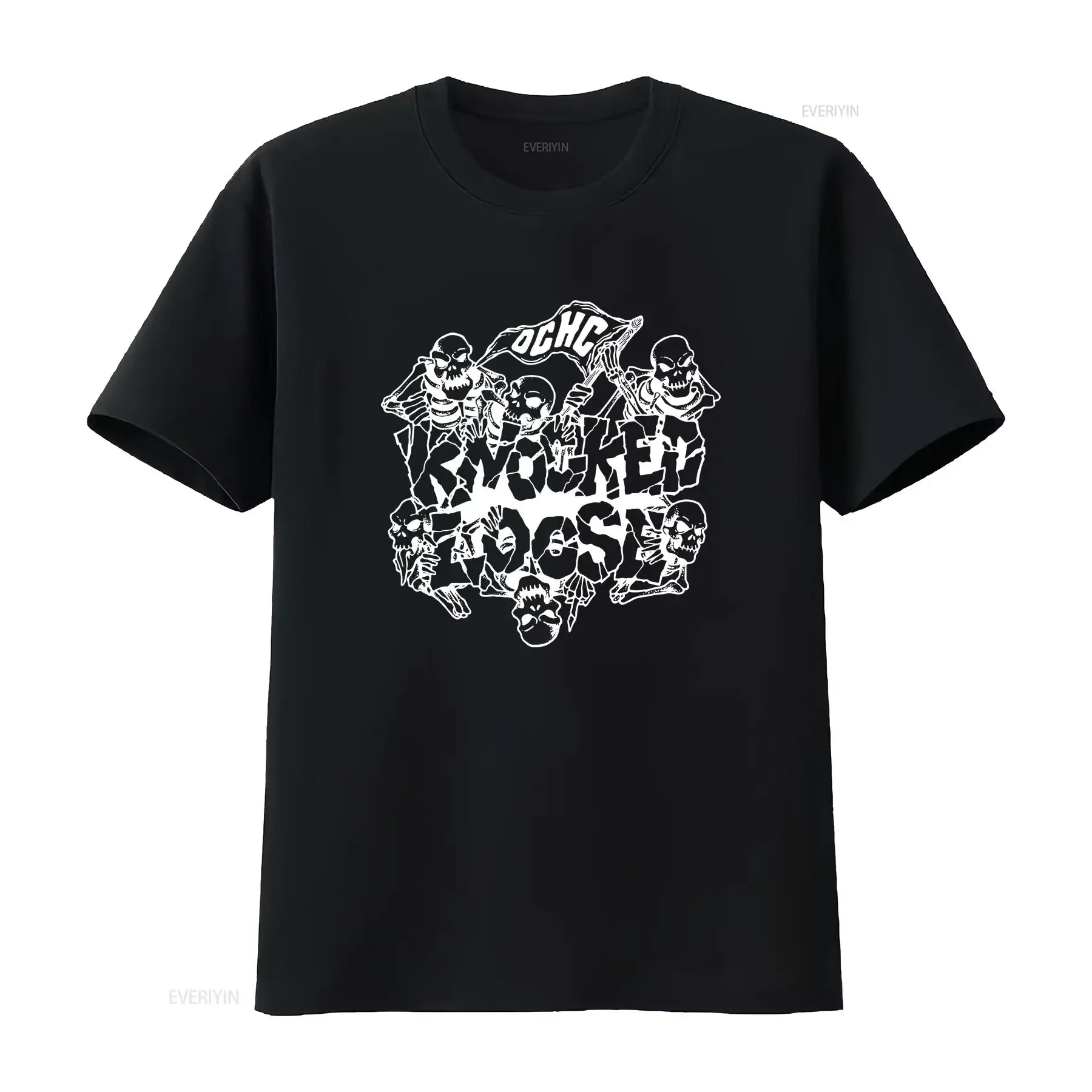 New Knocked Loose American Metalcore Rock Band Retro Black T Shirt Size S 2XL vintage Washed Top For Everyday Wear streetwear