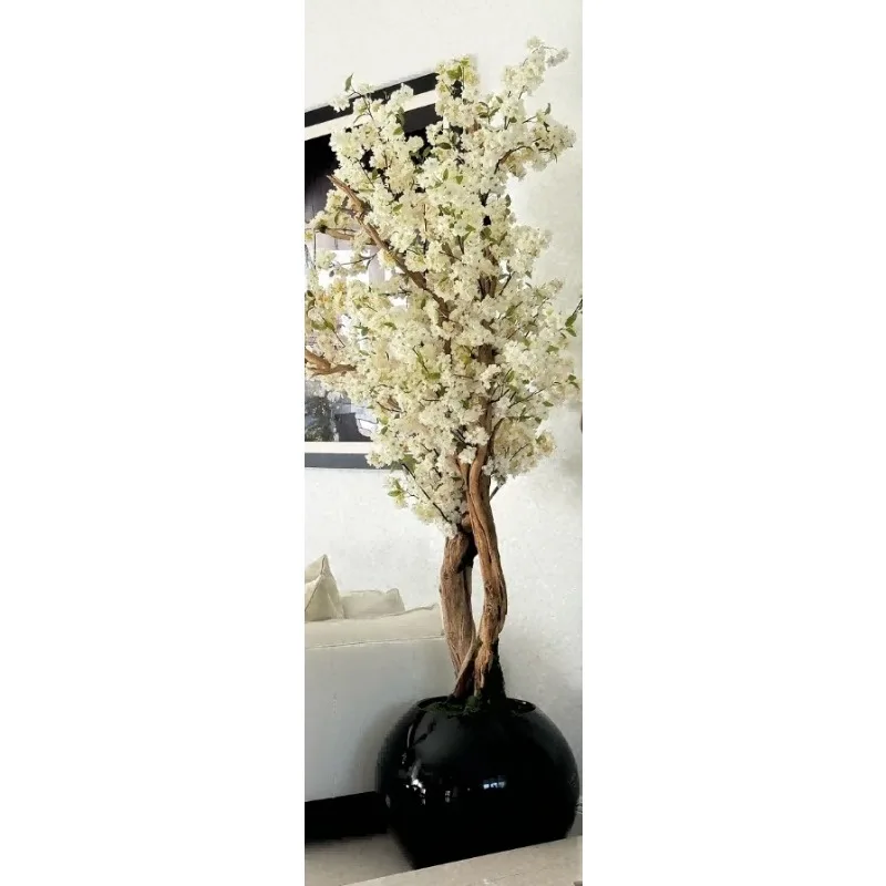 Bonsai Artificial Indoor High Quality Trees Potted Flower Pots Ornamental Cherry Blossom Trees