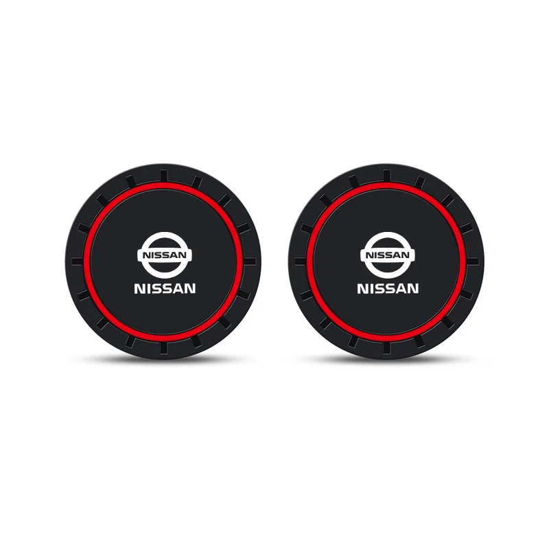 2Pcs Silica GEL Car Cup Holder Anti-Slip Insert Coaster Mat Auto Water Bottle Holder Pads For Nissan Qashqai X-Trail Juke J10