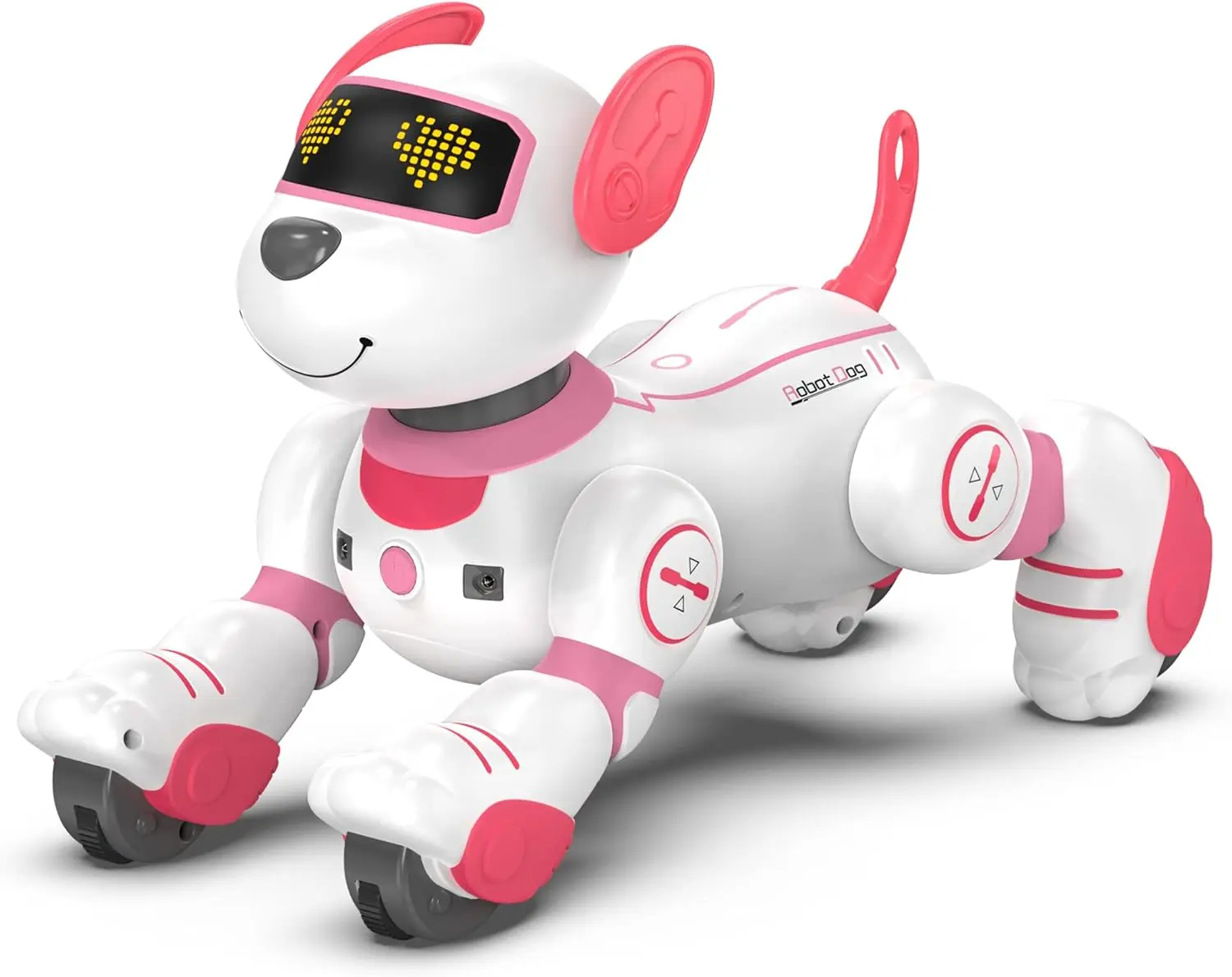 

Interactive Robot Dog Toy, Programmable Stunt Puppy for Kids Ages 3-8 Pink