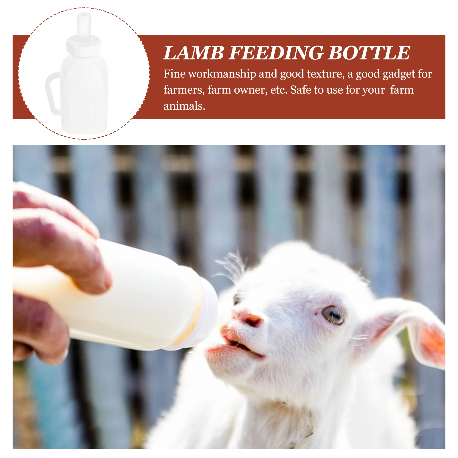 

Reusable Thickened Calf Feeding Bottle Large Capacity Durable Plastic Lamb Cow Pig Nursing Milk Tool For Farm Young