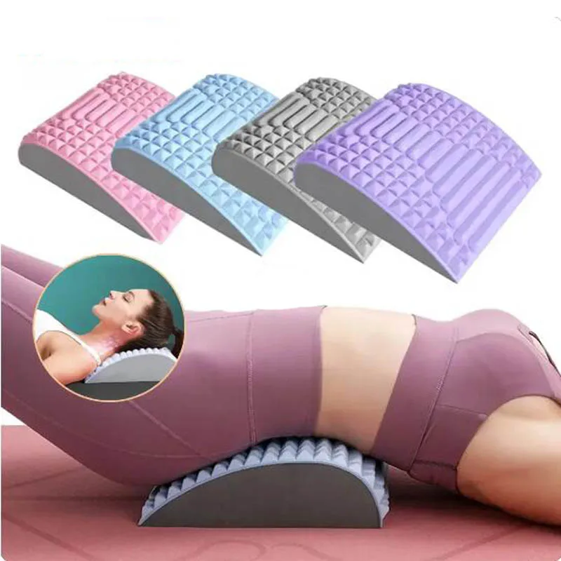 Back Stretcher Pillow Waist Massage Neck Lumbar Support Massager Posture Corrector Sciatica Herniated Disc Pain Relief Relax