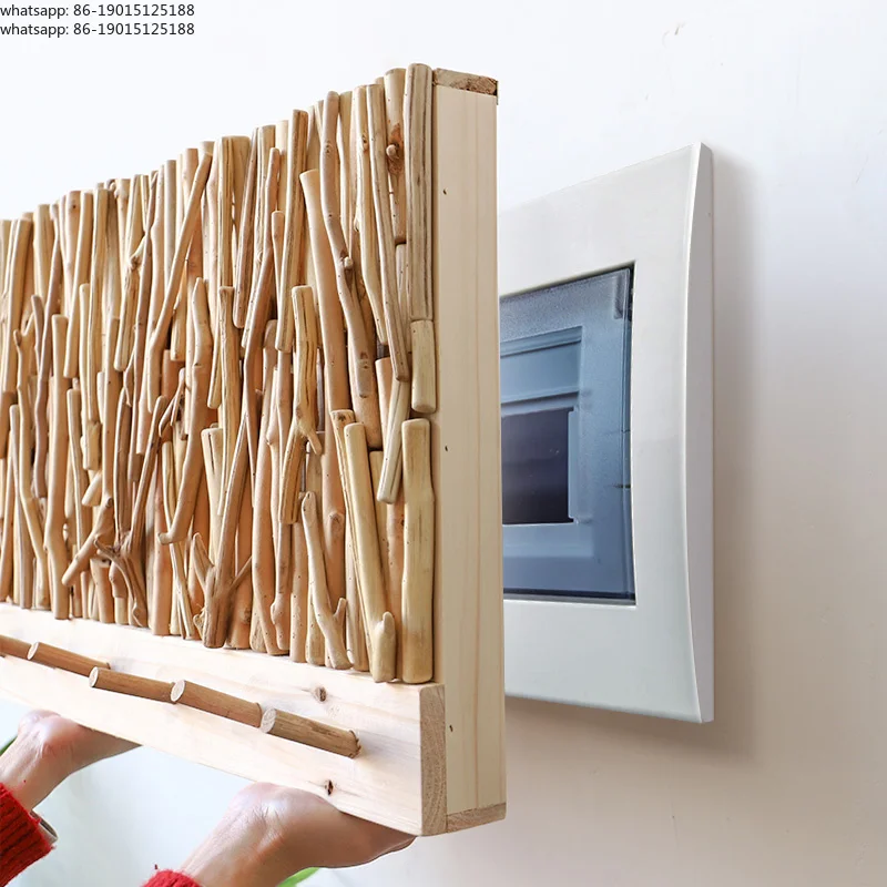 wood-electric-meter-box-wall-ornament-switch-box-frame-cover-home-distribution-box-occlusion-wifi-wire-rack-creative-hook-decor