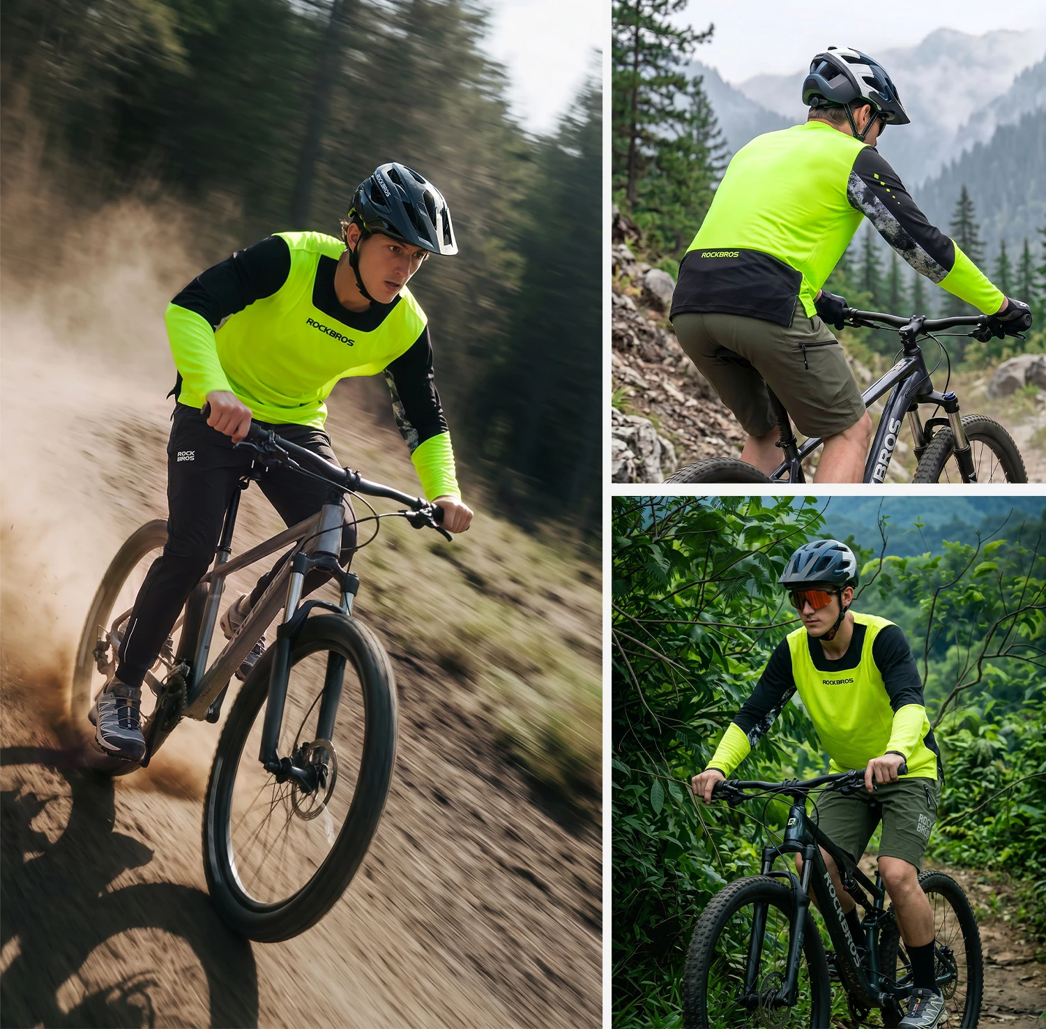 ROCKBROS Bicycle Jerseys Long Sleeves Pullover T-shirts Men Breathable XC Sports Tops MTB Road Bike Cycling Jackets Summer