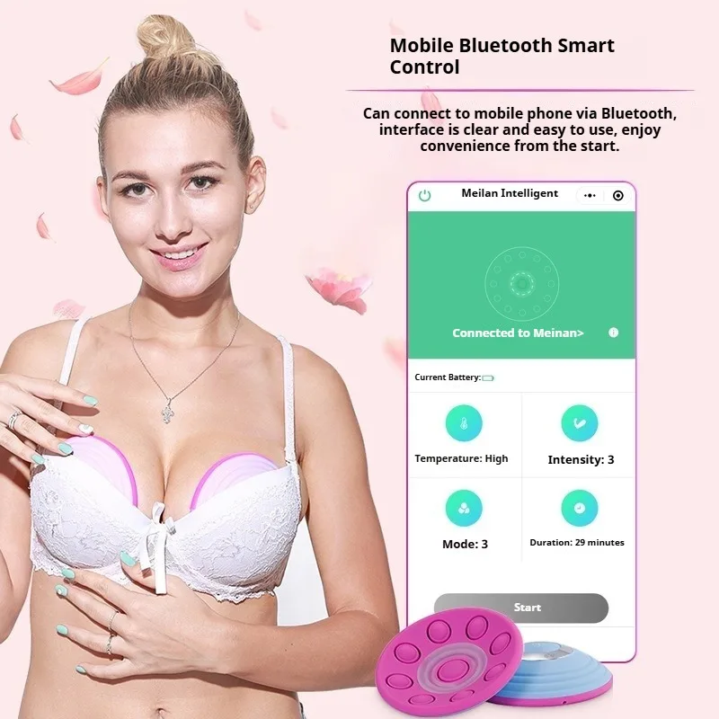 New Wireless Breast Massage Electric Vibration Homeuse Electric Breast Enhancement Instrument With Remote Control