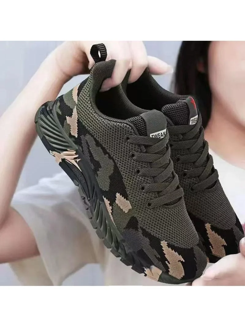 

Камуфляжные спортивные кроссовки для мужчин и женщин, дышащие, повседневные, на флисовой подкладке, для осени и зимы, для бега и скалолазания на открытом воздухе.