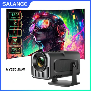 Salange Hy320 Mini Projector Draagbare 4K 8K Video Ondersteuning Native 720P Cinema Outdoor Android 11 Beam Projetor Verbeterde Versie