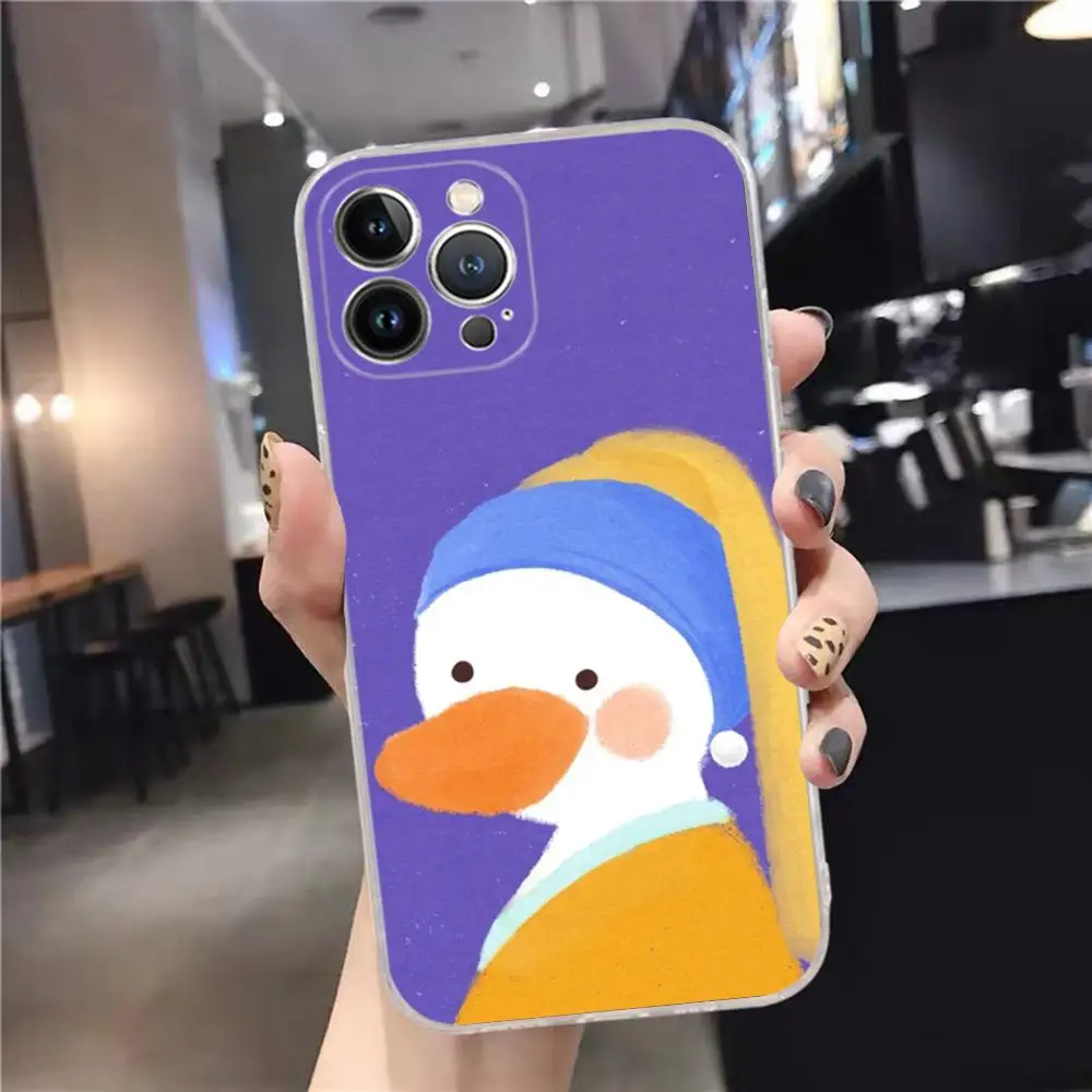 Duck Goose Cute Phone Case For iPhone 15 14 11 12 13 Mini Pro XS Max Cover 6 7 8 Plus X XR SE 2020 Funda Shell