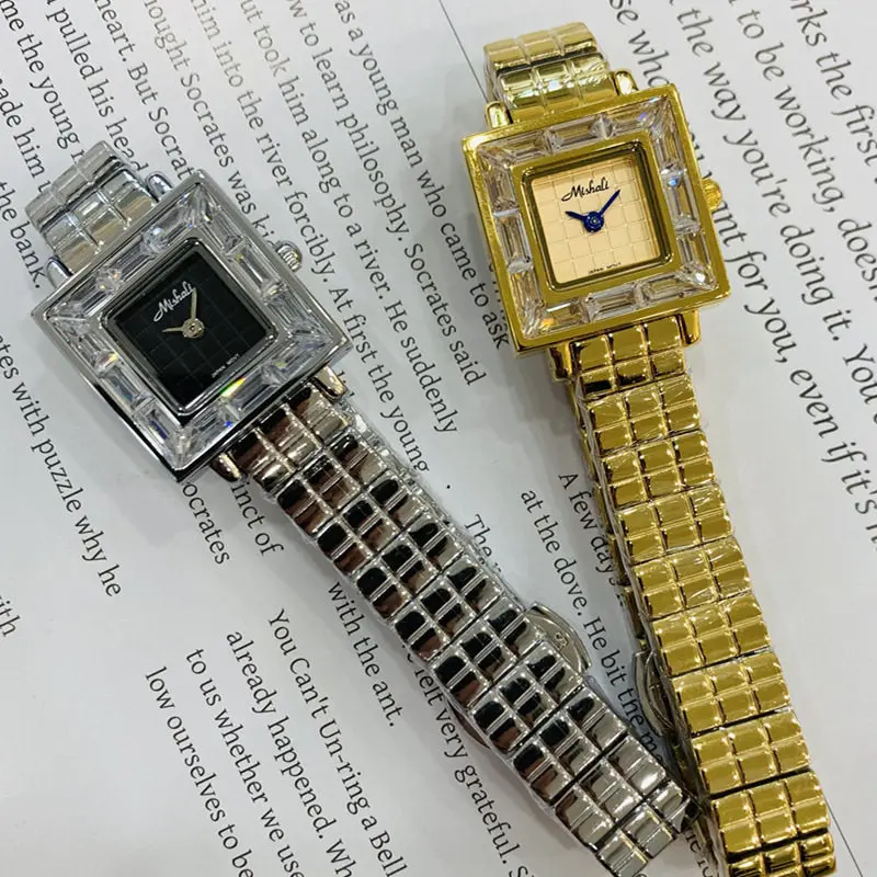 Elegant Women'S Wristwatch, New Square Watch, Luxury Steel Band Gold Women'S Watch, Gift, Watches And Accessories