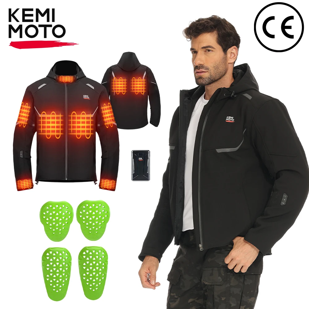Telguua Veste chauffante avec batterie externe, veste