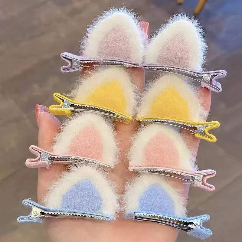 Plush Cat Ear Hair Clip Stereo Cartoon Steamed Cat-Ear Shaped Bread Korean Style Cute Hair Barrette Fashion Hair Accessory