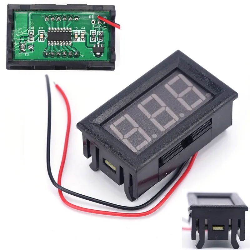 Minivoltímetro Digital para coche, probador de 3 niveles de voltaje, DC4.5V-30.0V de batería, pantalla LED, color rojo, 1 unidad