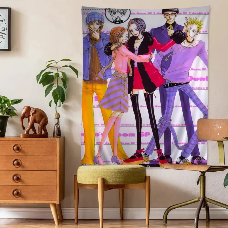 VIKAMA NANA Anime-Wandteppich, Retro-Manga-Porträt, Wandteppich für Schlafzimmer, Wohnheim und Anime-Enthusiasten-Raumdekoration