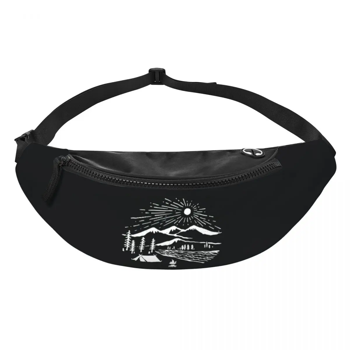 Camping Hiking Adventure Nature Fanny Pack Women Men Casual Travel Hiking Crossbody Waist Bag for Running Phone Money Pouch