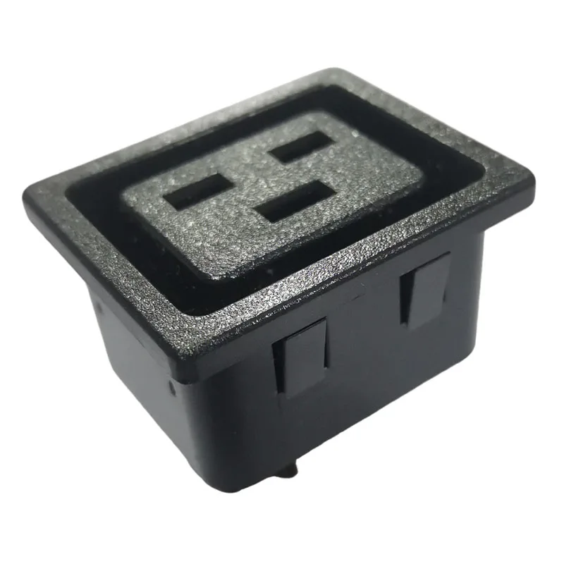 2PCS Black 16A 250V IEC320 C19 C20 universal Panel Mount Power Adaptor Plug connector socket PDU/UPS Industrial AC power socket