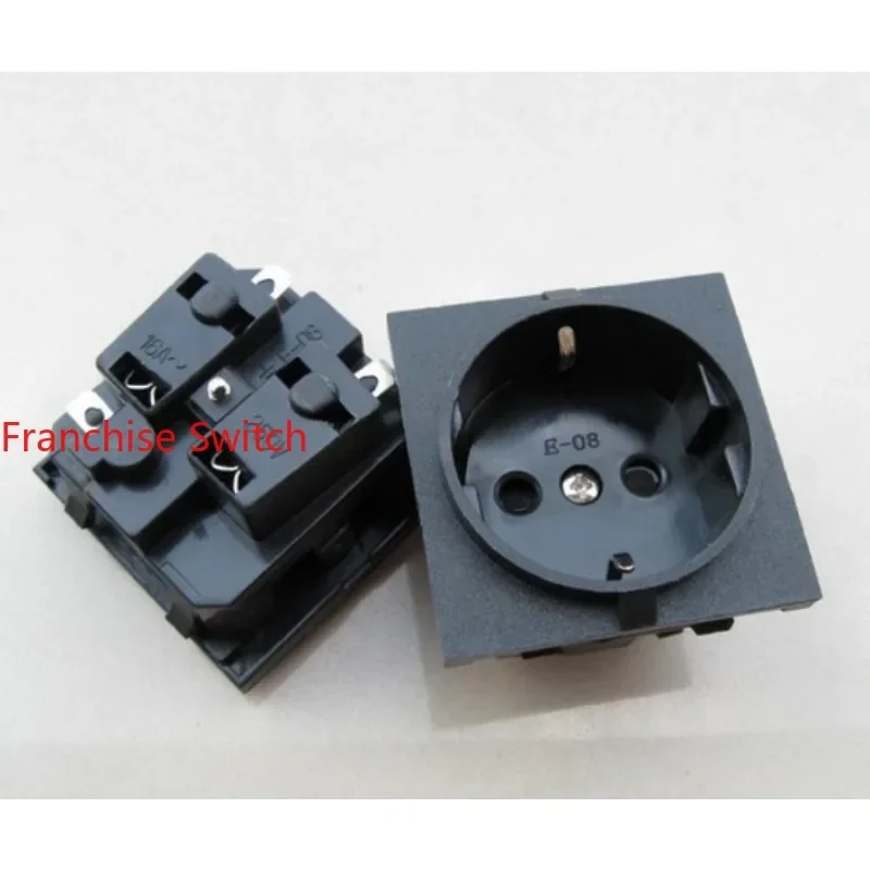 

10PCS AC power socket, European chassis plug, snap-in socket E-08