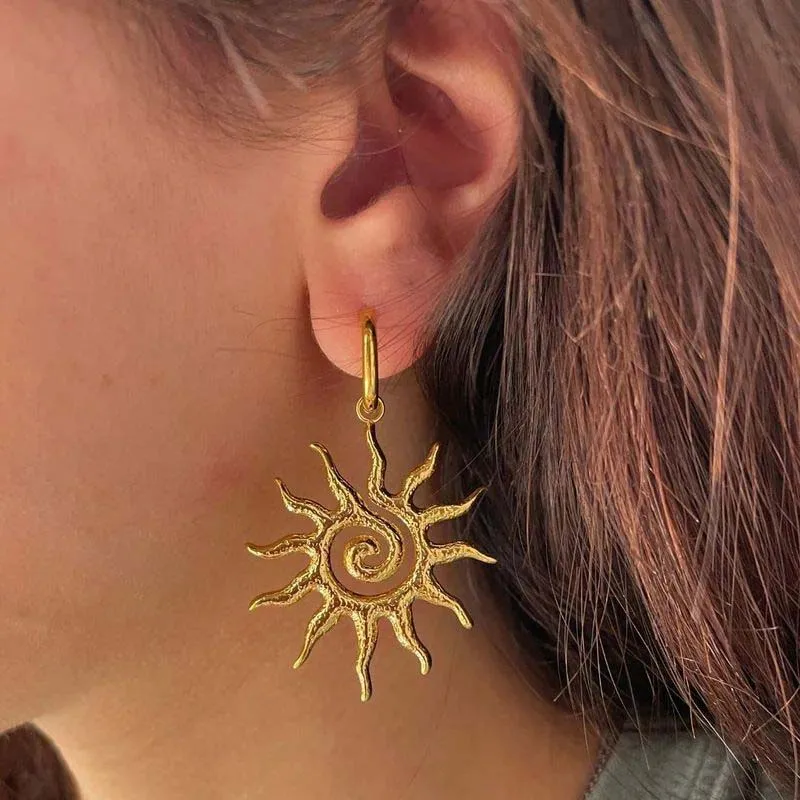 Sunflower Drop Earrings 2