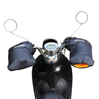 Motorcycle Scooter Warm Handlebar Muff Rainproof Grip Handle Bar Muff Winter Motorcycle Gloves for Motorbike Cycling Riding