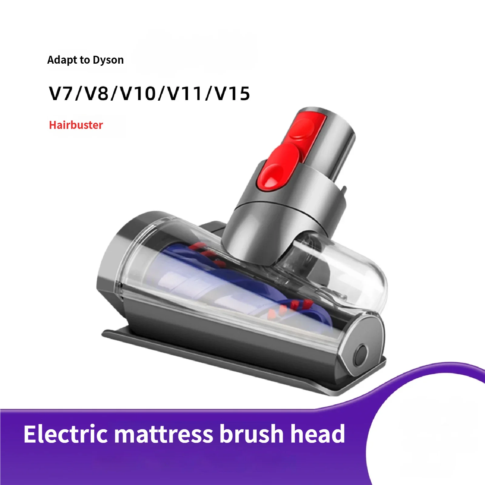 Electric Mattress De-Mite Brush Head Anti-Tangle Attachment For Dyson V7 V8 V10 V11 V15 Vacuum Cleaner