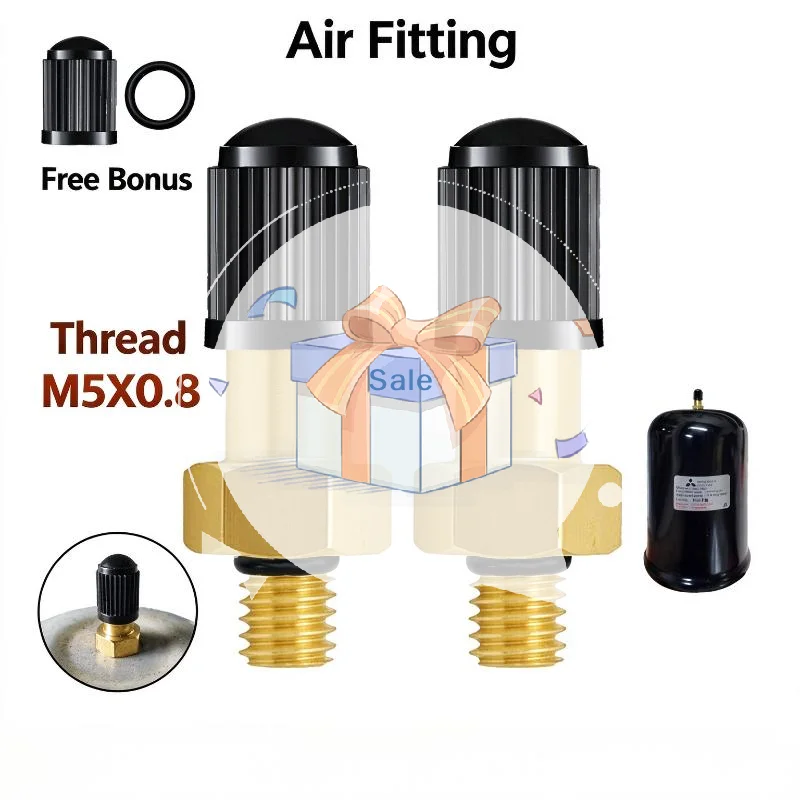 High Temperature Resistant Air Valve M5x0.8 Thread for Hitachi Water Pump Nitrogen Tanks for Industrial Production Use