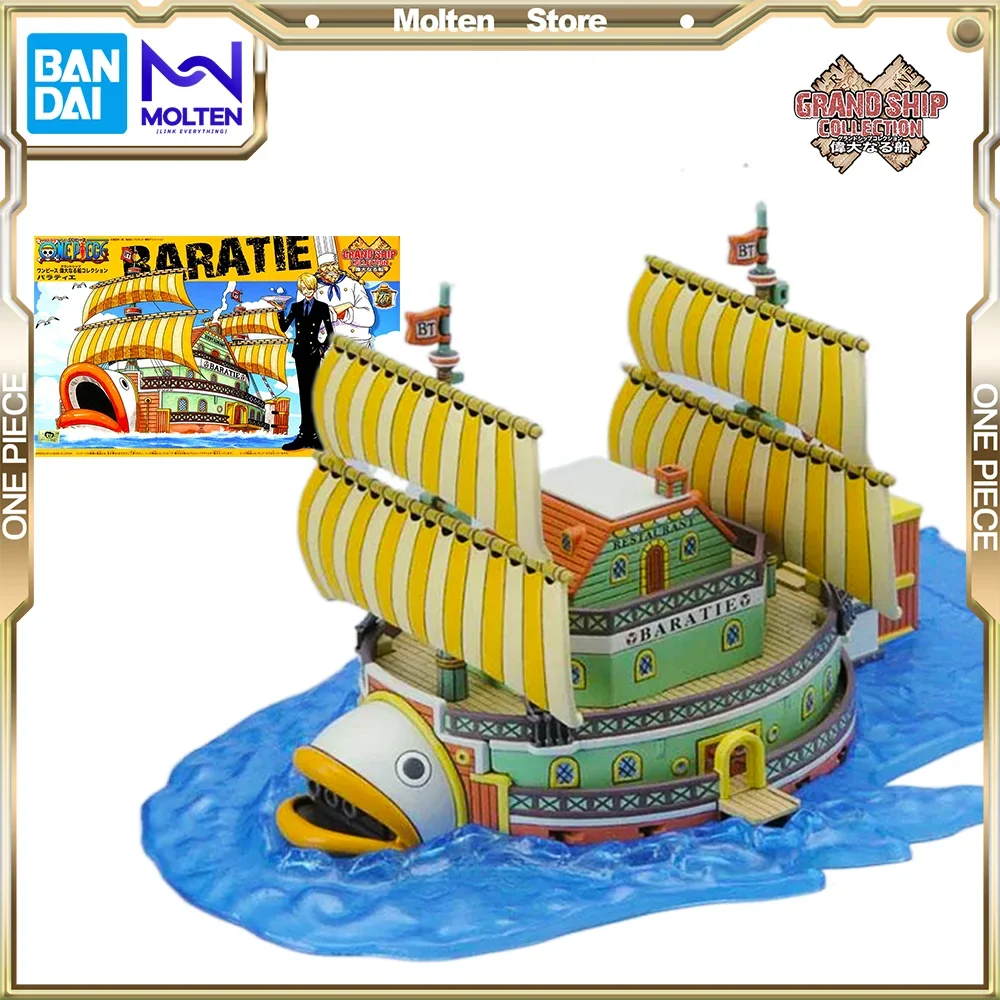 Bandai Original One Piece Grand Ship Collection Baratie SANJI Anime Action Figure Ship Model Kit Assembly/Assembling