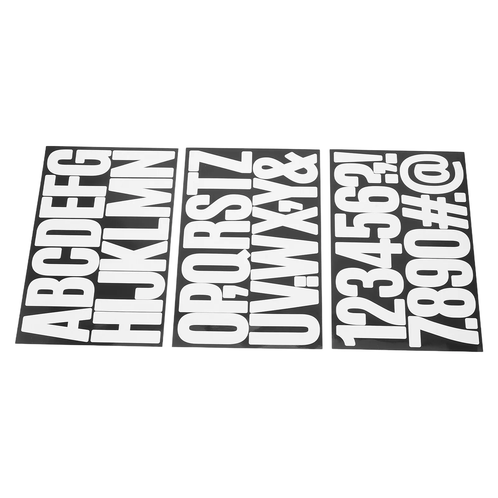 15Sheets Waterproof Large White Letter Stickers 3x1.5in Strong Self Adhesive Alphabet Decals for Mailbox Numbers Poster Board