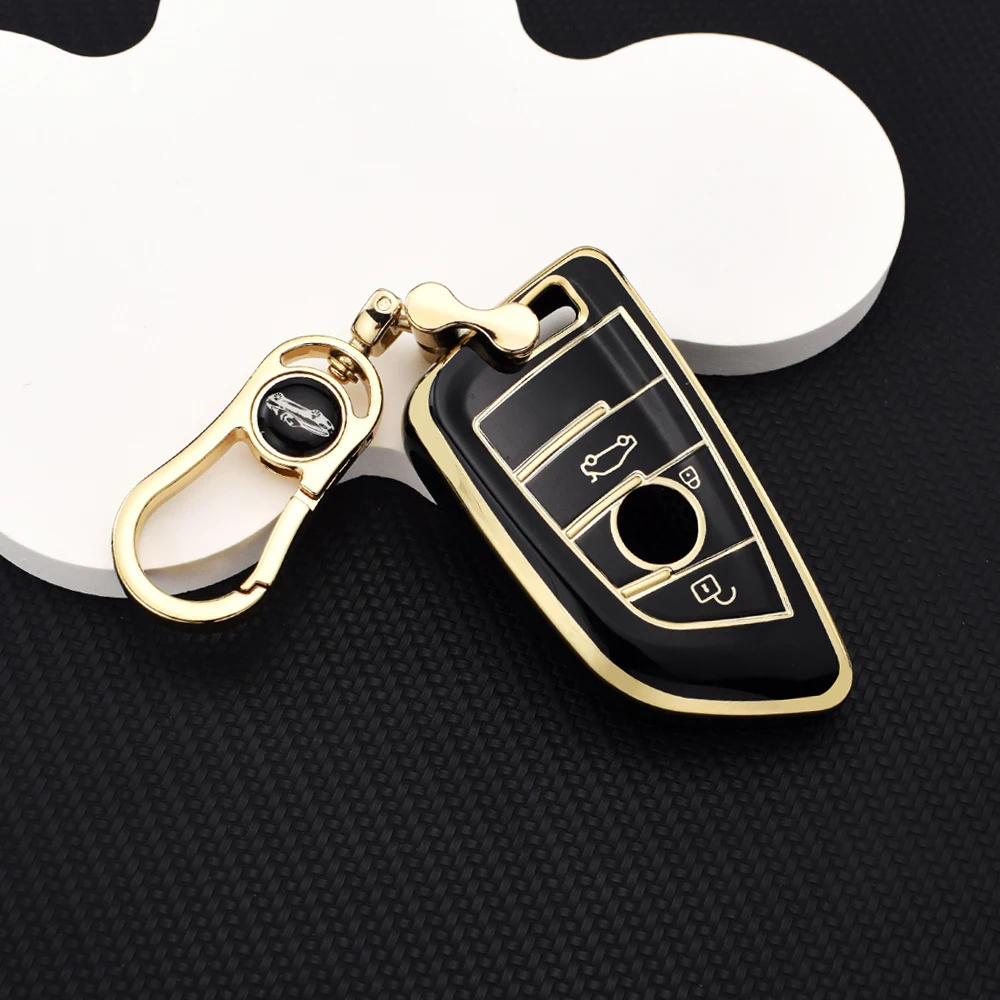 Soft TPU Key Fob Case for BMW X1 X3 X4 X5 F15 X6 F16 5/7 Series G30 F48 F39 520 525 320i 118i 218i 3 Buttons Protective Holder