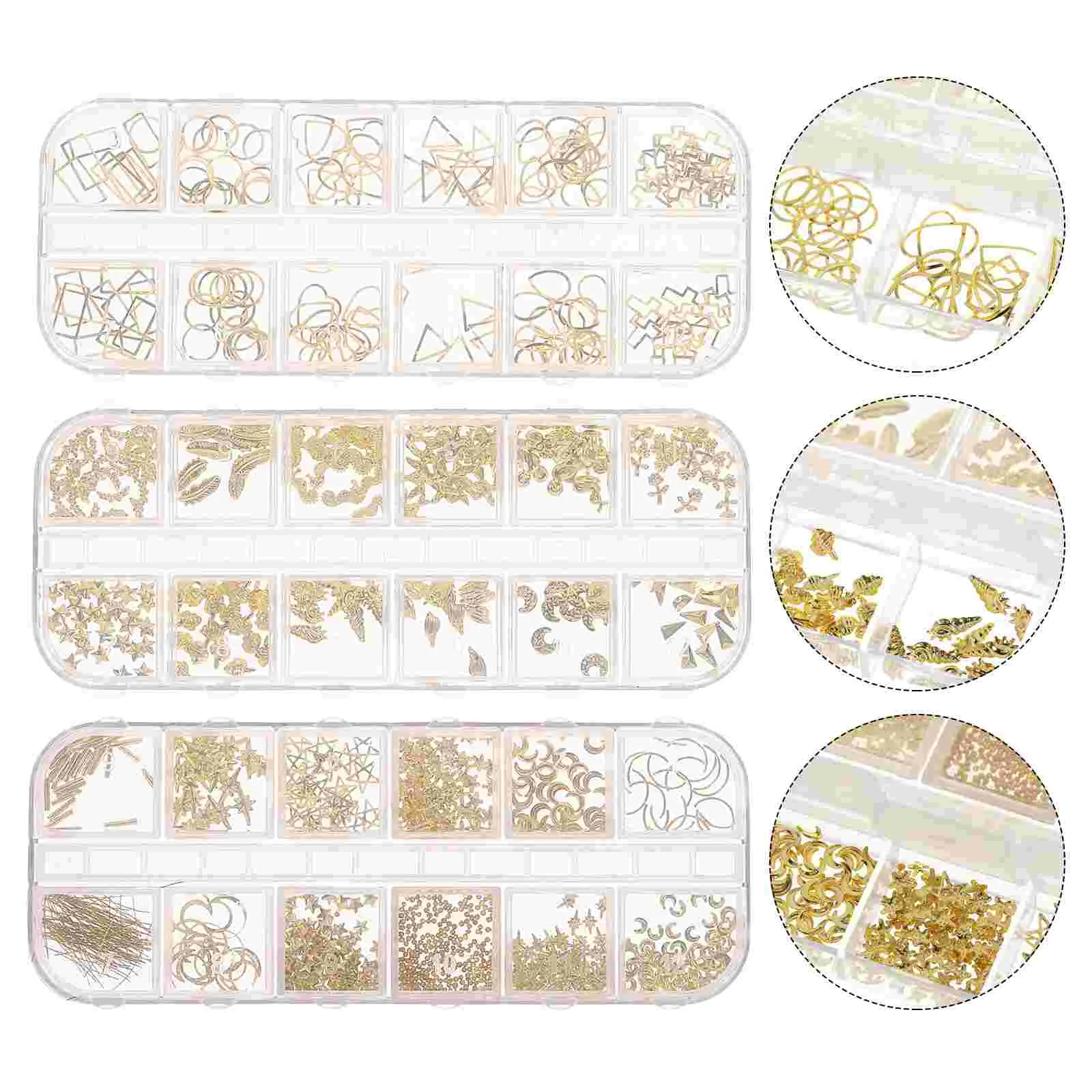 

3 Boxes Epoxy Enclosure Fillers Resin Kit DIY Filling Chips Shell Alloy Jewelry Accessories Seashells