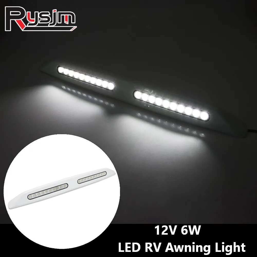 

12 В, 6 Вт, светодиодный тент для автодома, 20 светодиодов, светодиодный светильник для кемпера, водонепроницаемый IP56, тент для кемпера, светодиодный светильник для автодома, морской яхты, каравана