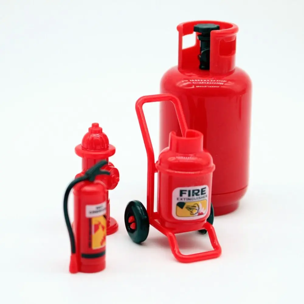 Fashion Plastic Dollhouse Mini Acrylic Fire Hydrant Dollhouse Miniature Scene Props Gas Tank for 1/6 And 1/12 Dollhouse
