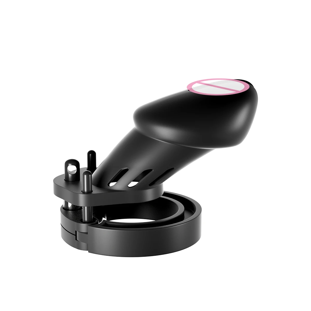 ذكر قفص القضيب جهاز العفة الكبار لعبة الجنس القضيب ممارسة تنفس سيليكون العفة قفص مع 4 حلقة للرجال قفص القضيب #6