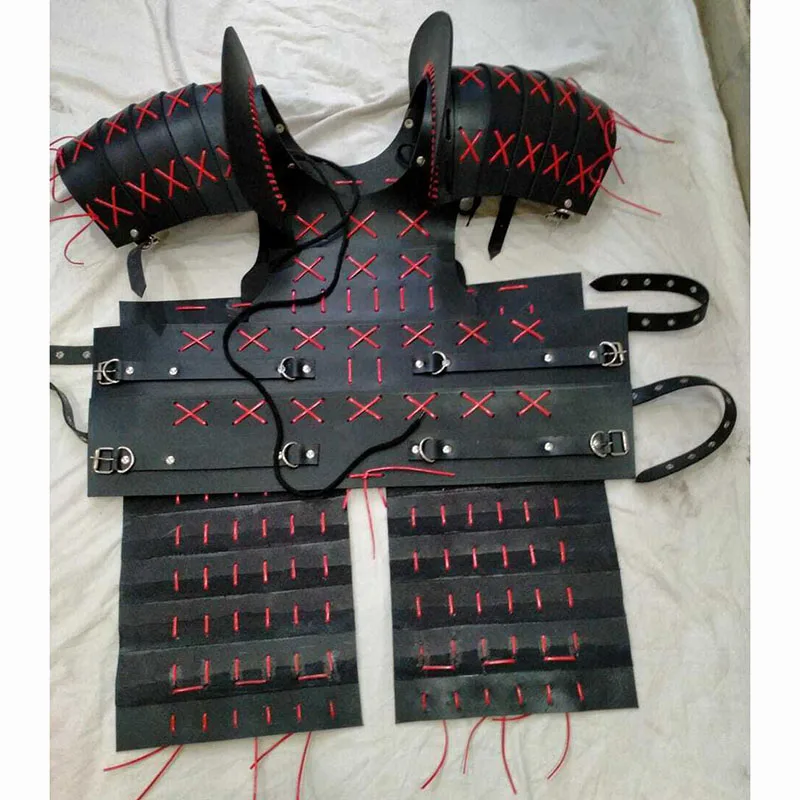 Medieval Steampunk Ronin Samurai Leather Chest Body Armor Viking Knight Cosplay Costume LARP Breastplate Armour Cuirass For Men